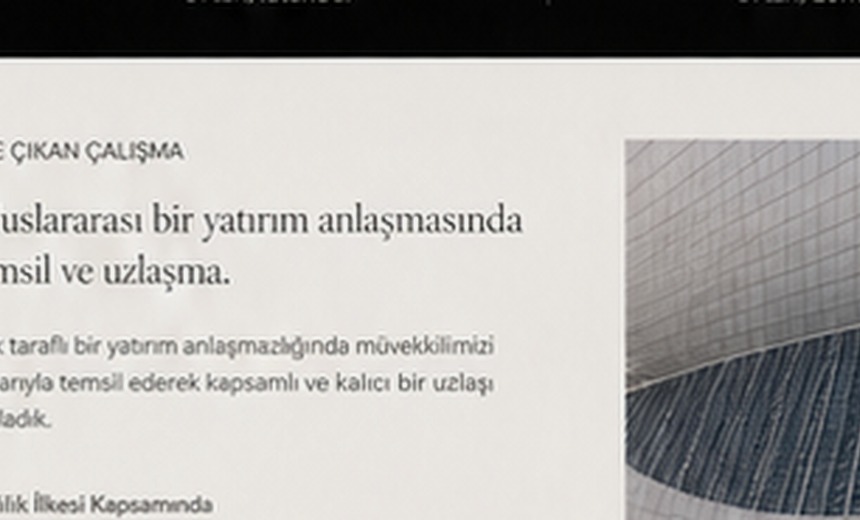 Uluslararası bir yatırım anlaşmasında temsil ve uzlaşma.